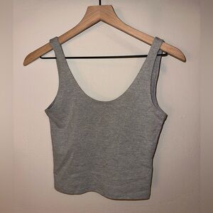 Topshop Gray Cropped Tank Top